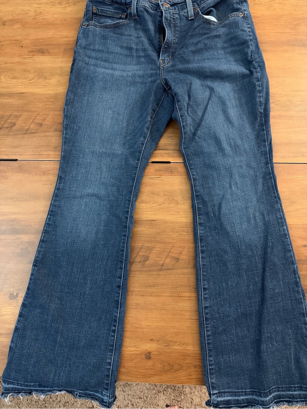 Wrangler Dark Blue Flared Wide-Leg Jeans